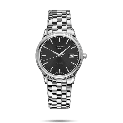 Longines Flagship 40mm Black Dial Steel Men's Watch L49844596– Time ...