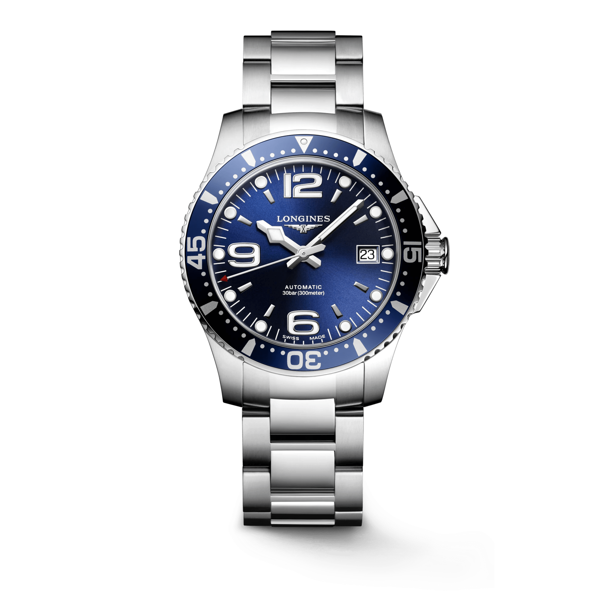 Longines HydroConquest 39mm Blue Dial Steel Men's Watch L37414966 ...