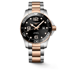 Longines HydroConquest 43mm Rose Gold-Black Steel Men's Watch L37823587