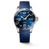 Longines HydroConquest 43mm Blue Rubber Strap Men's Watch L37824969