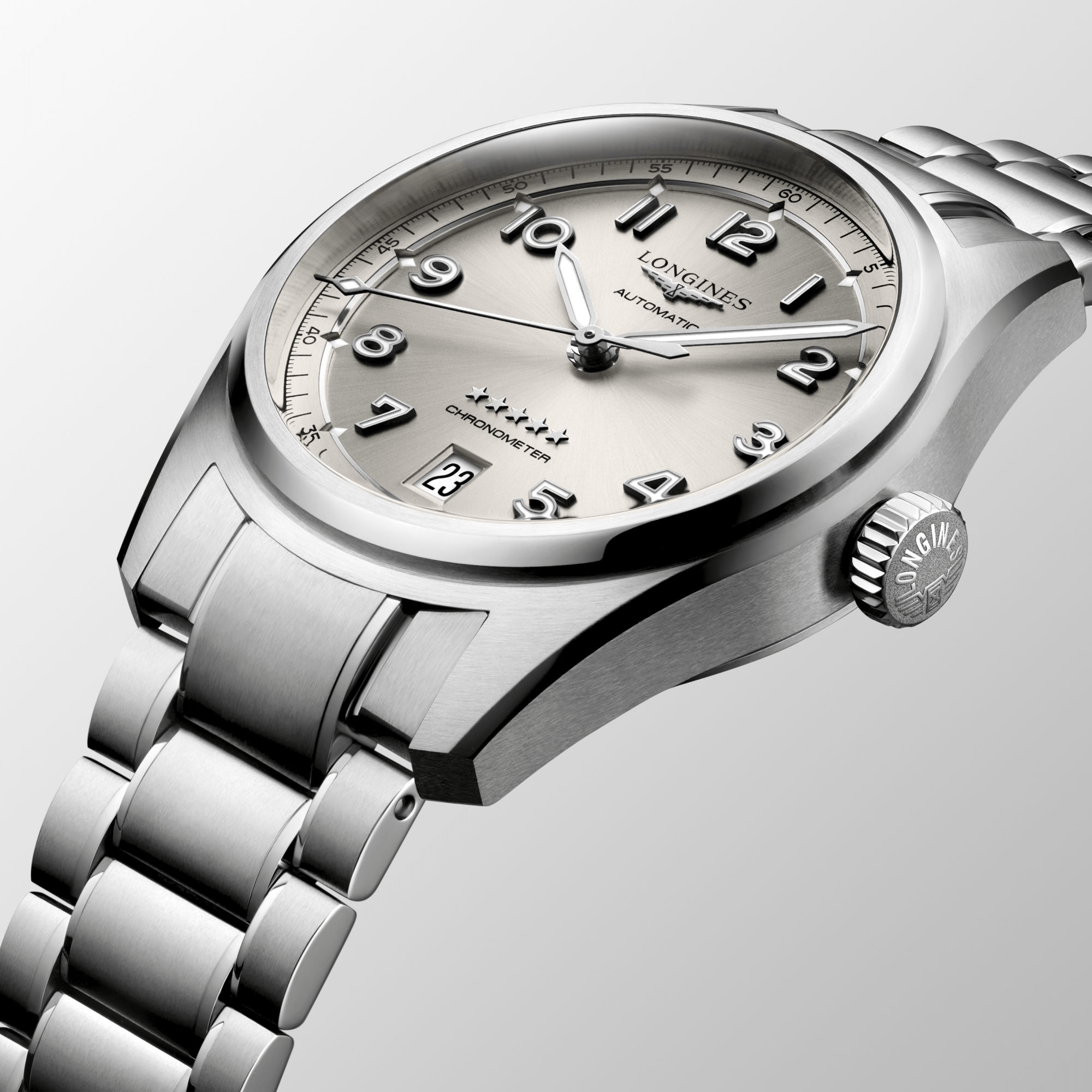 Longines Spirit 37mm Chronometer Champagne Dial Steel Unisex Watch L34104636