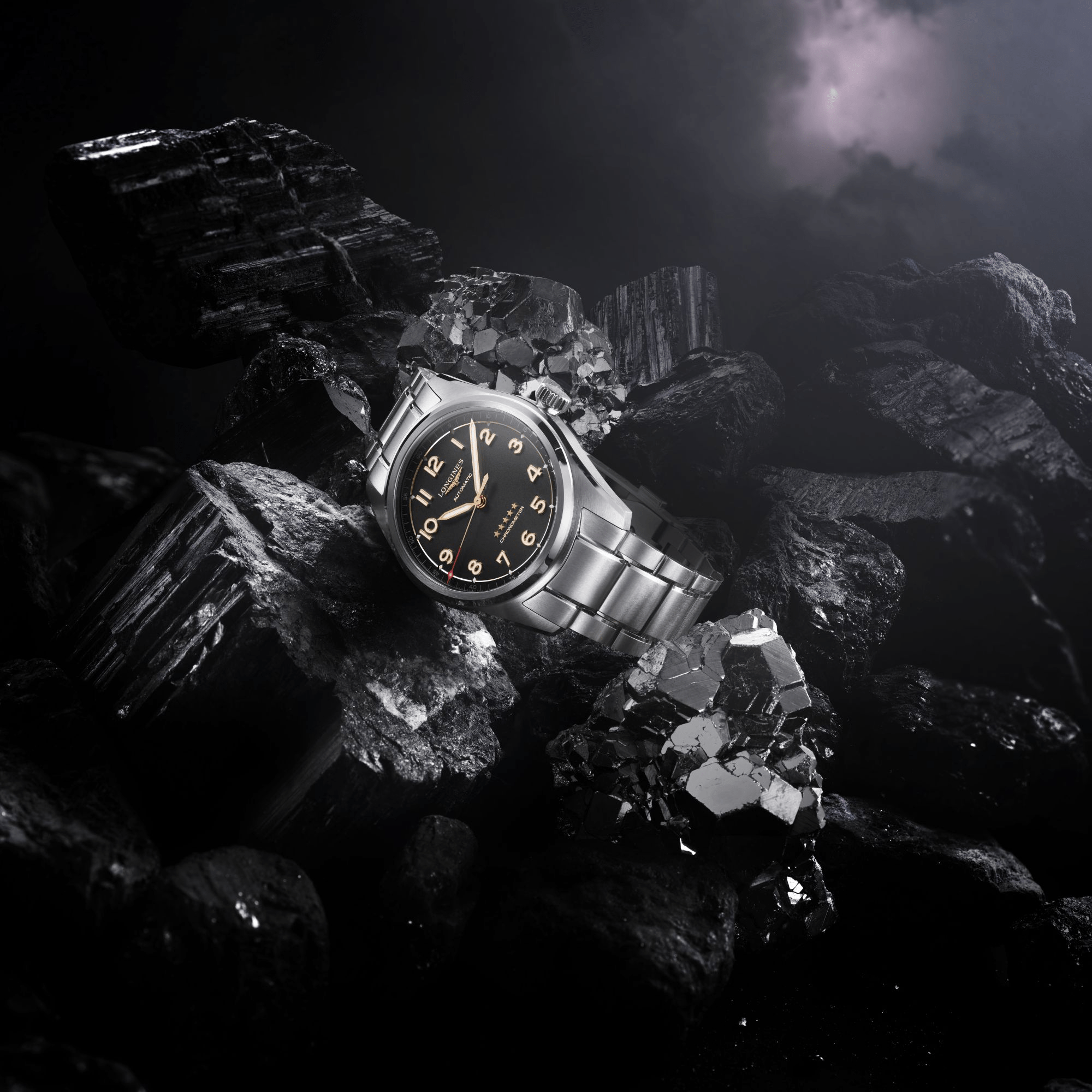 Longines Spirit 40mm Chronometer Titanium Strap Men's Watch L38101536
