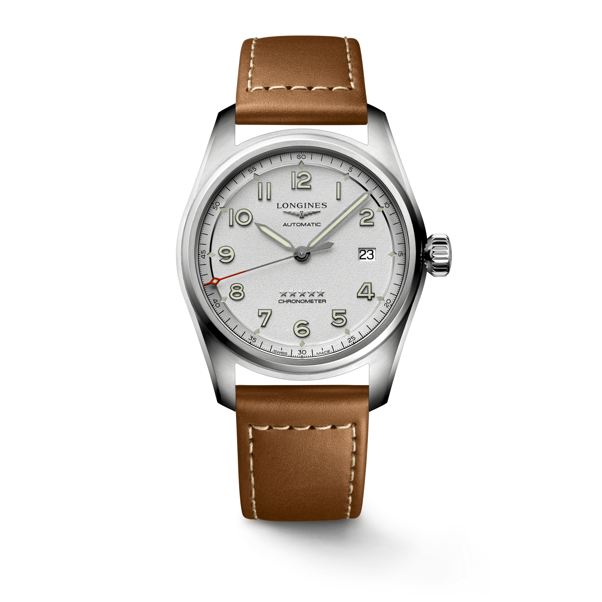 Longines Spirit 40mm Chronometer Silver Dial Men's Watch L38104732
