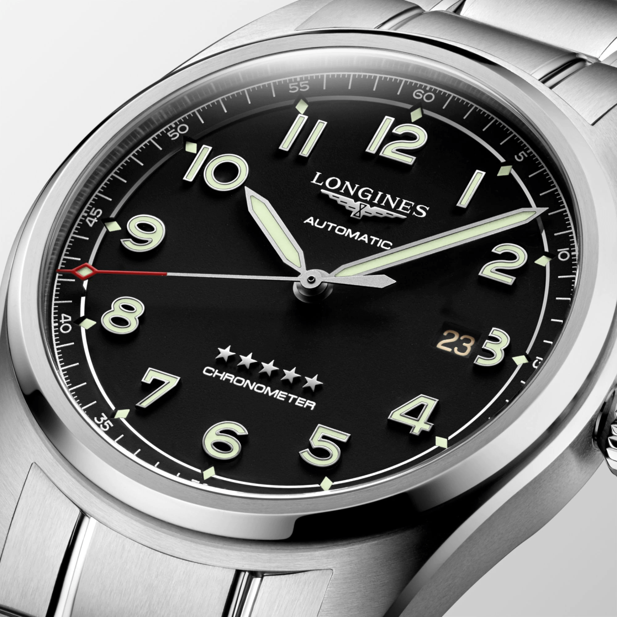 Longines Spirit 42mm Chronometer Black Dial Steel Men's Watch L38114536