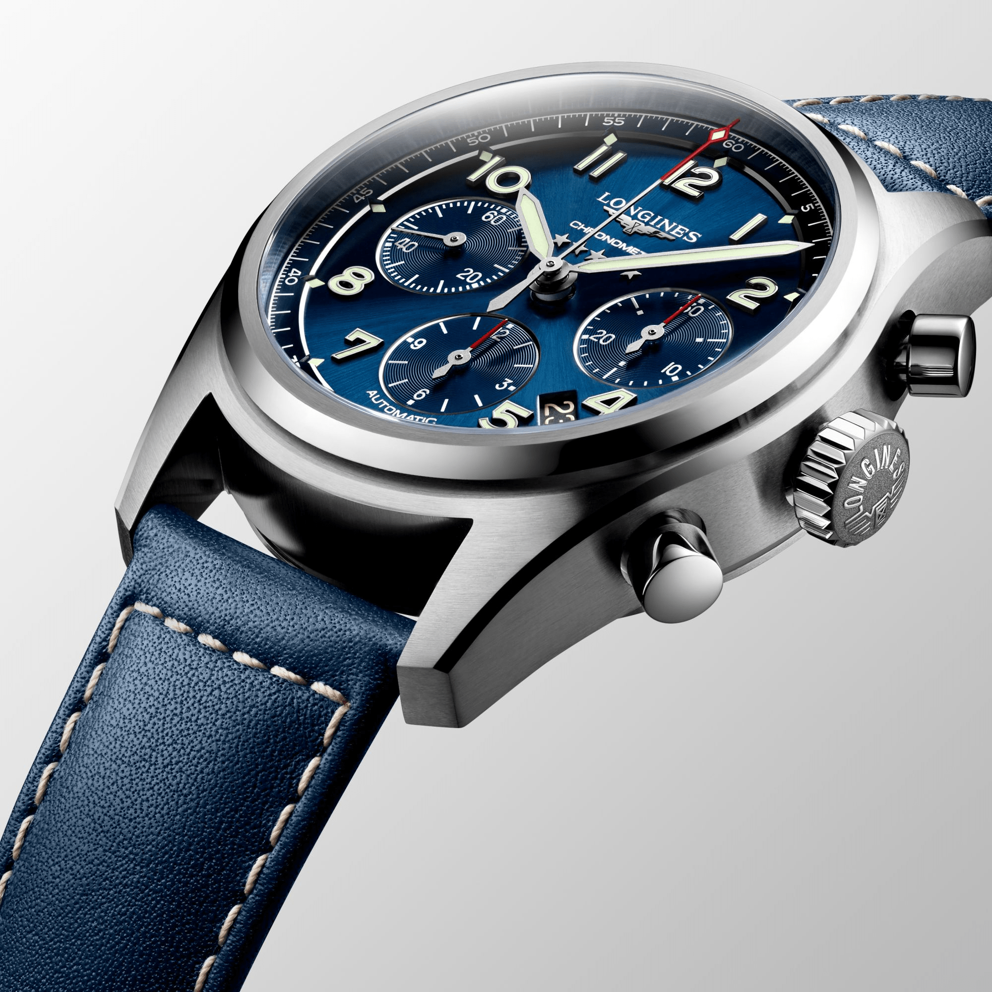 Longines Spirit 42mm Chronometer Blue Sunray Automatic Men's Watch L38204930