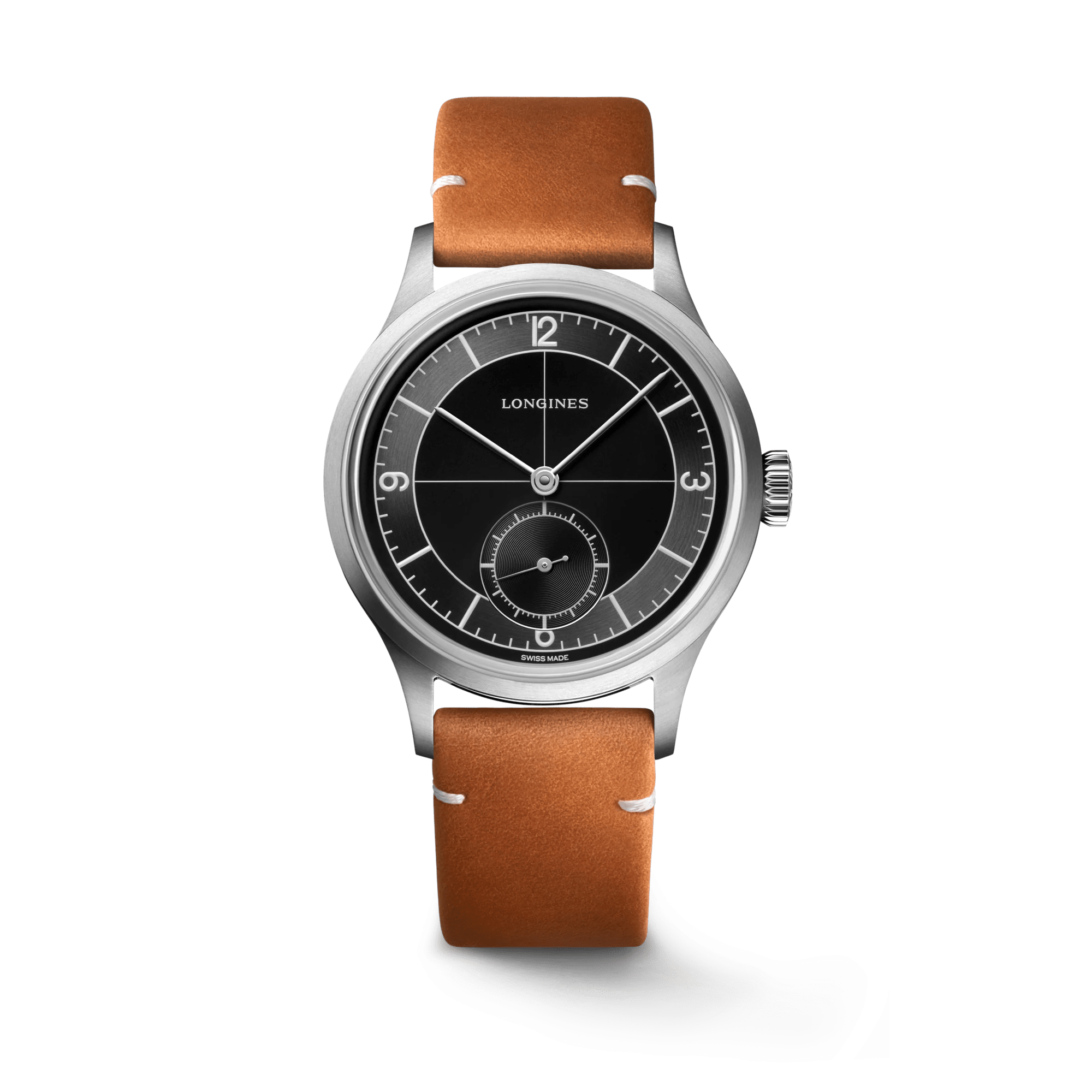 Longines Heritage Classic Sector Dial Brown Strap Men's Watch L28284532
