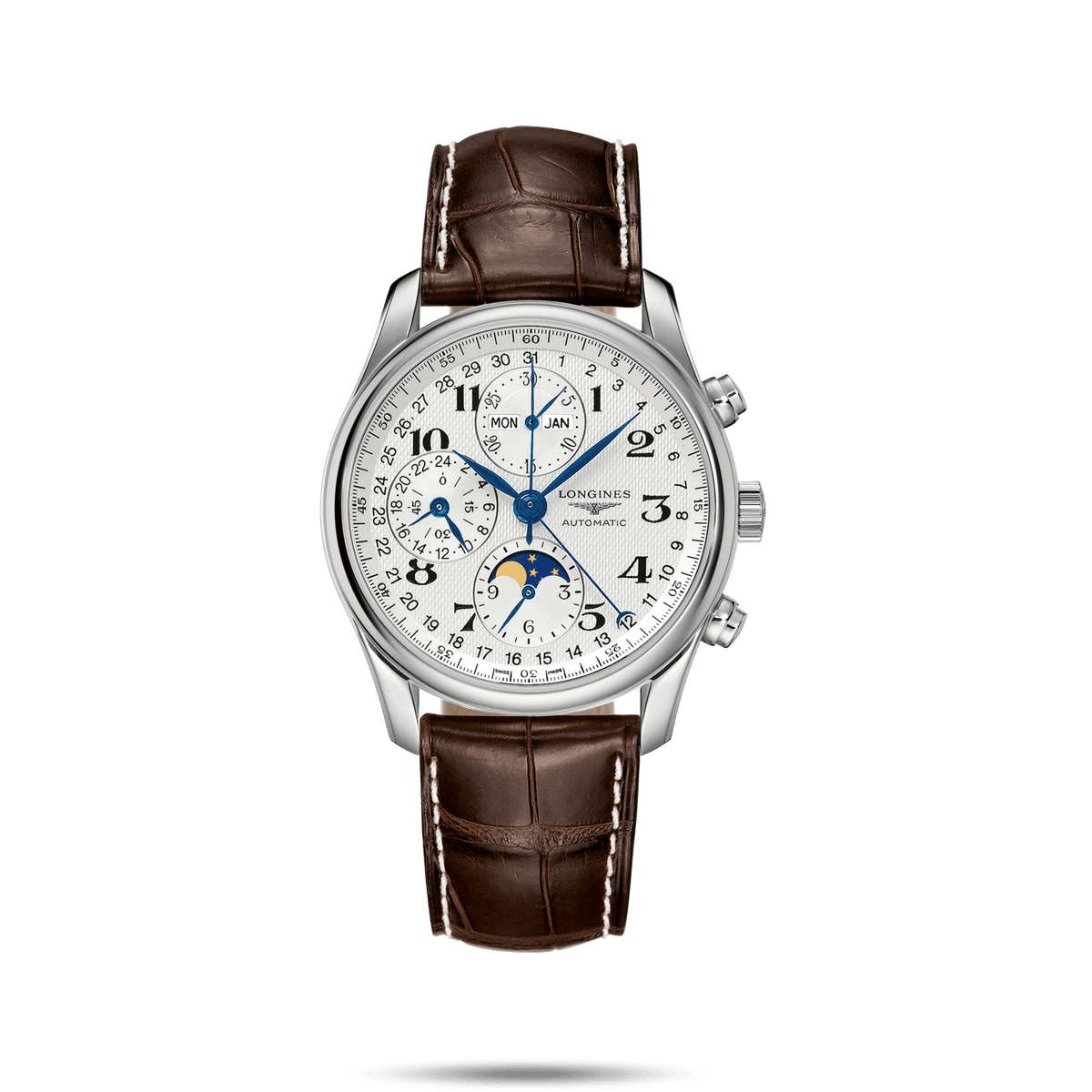 Longines Master Collection 40mm Automatic Chronograph Brown Strap Men's Watch L26734783