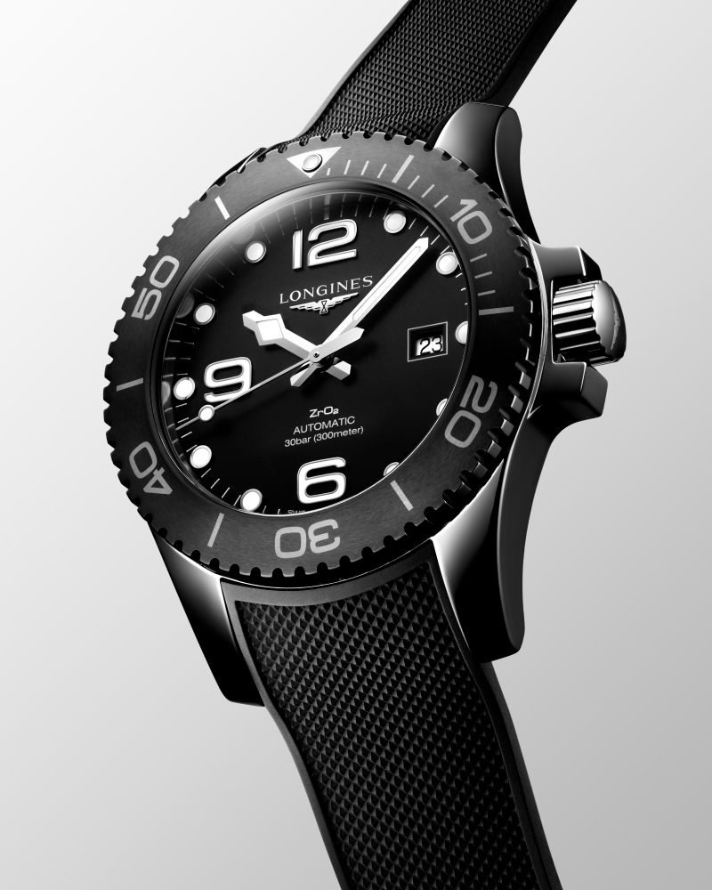 Longines HydroConquest 43mm Black Ceramic Men's Watch L37844569 – Time ...