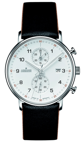 Junghans Form C Chronograph 40mm Black Strap Men's Watch 041/4771.00