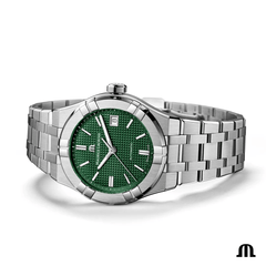 Maurice Lacroix AIKON Automatic 42mm Green Steel Men's Watch AI6008-SS002-630-1