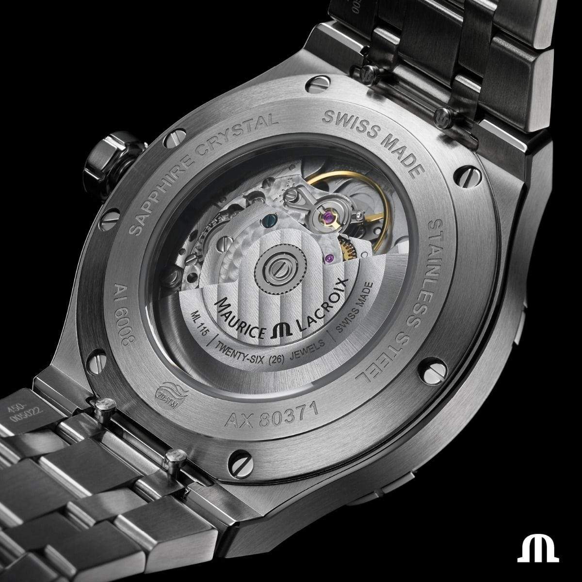 Machine Lacroix 42mm Maurice AI6008-SS00 AIKON – Blue Watch Plus Time Men\'s Automatic Dial