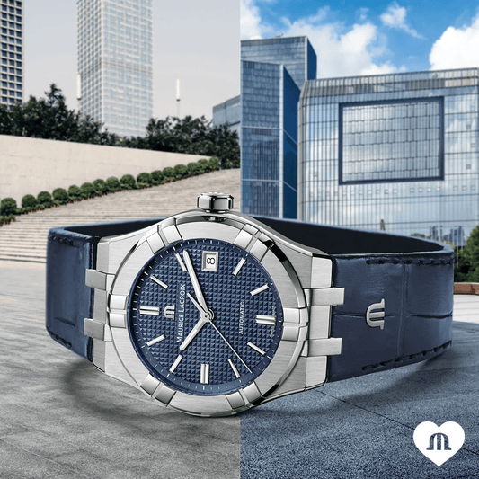 Maurice Lacroix AIKON Automatic 39mm Blue Set Men's Watch AI6007-SS002-430-2