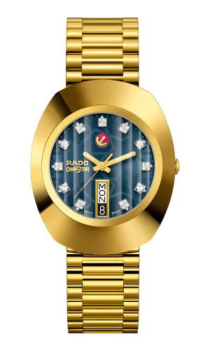 RADO The Original Automatic Blue Dial Gold PVD Men's Watch