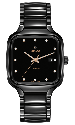 RADO True Square Automatic Diamonds Black Ceramic Men's Watch R27078702