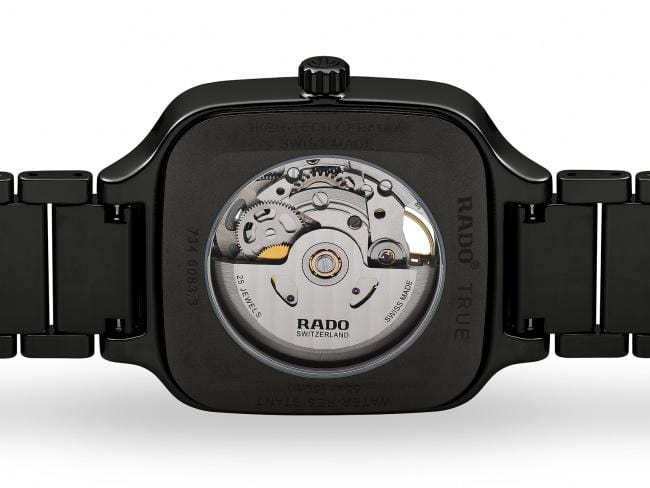 RADO True Square Automatic Open Heart Black Ceramic Men's Watch R27086162