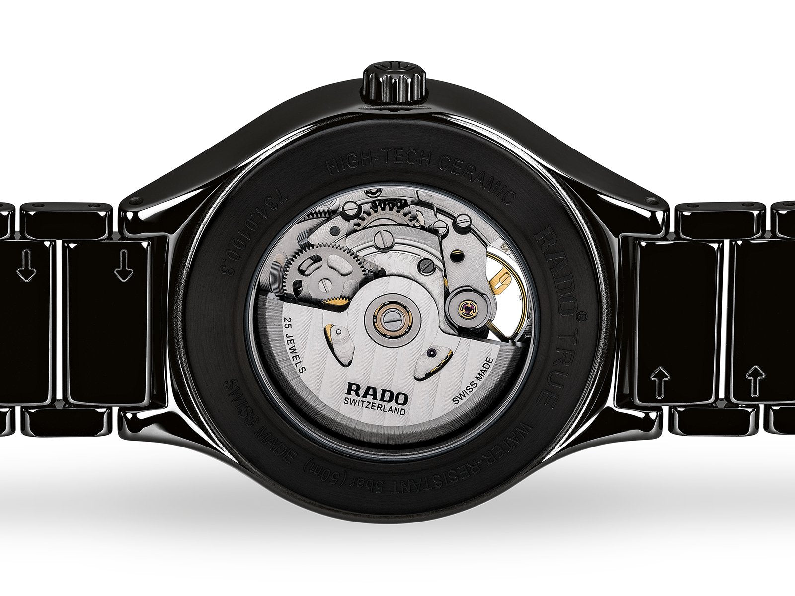 RADO True Automatic Open Heart 40mm Black Rose-Gold Dial Men's Watch R27100162
