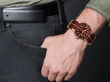 RADO Captain Cook Bronze 42mm Red Dial NATO Strap Men's Watch R32504407