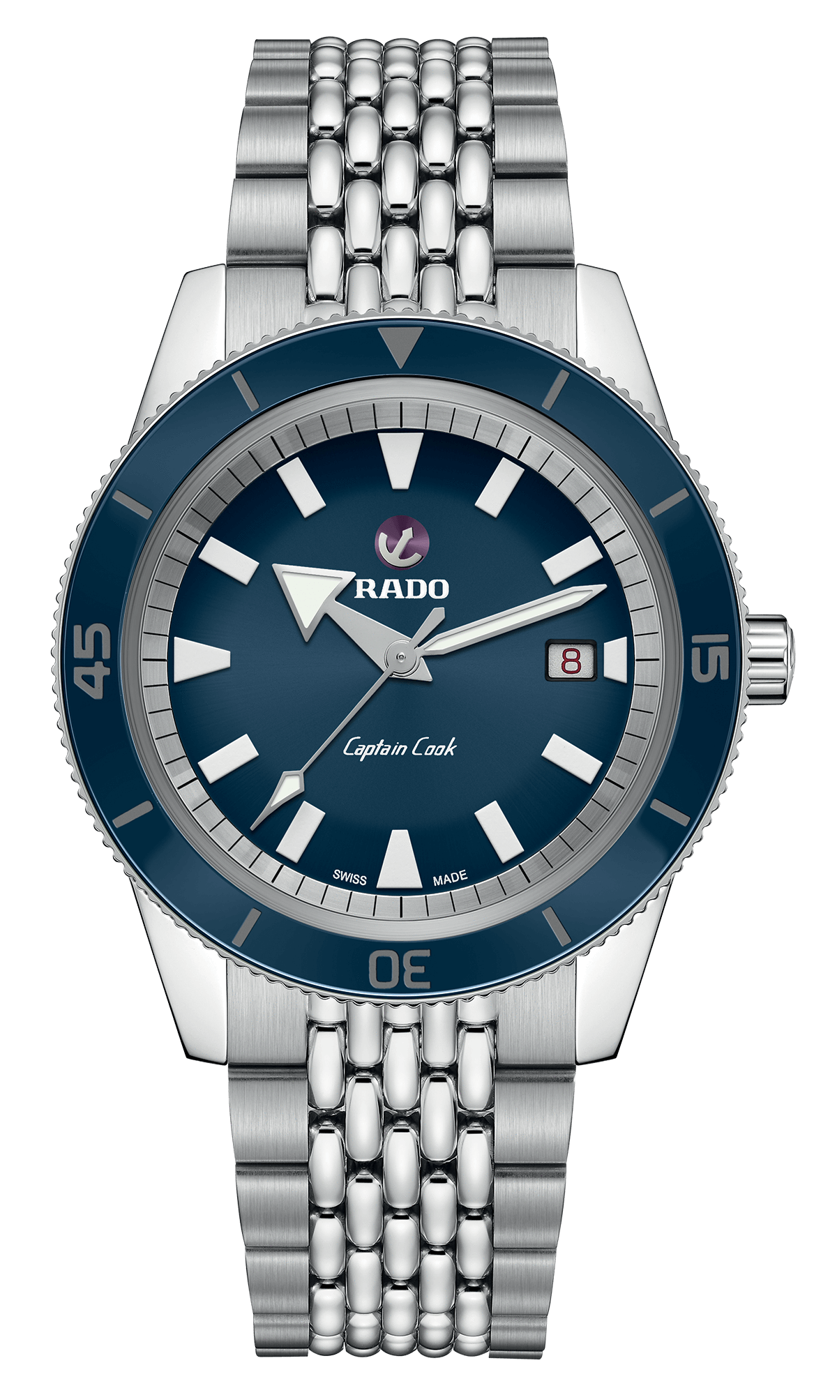 RADO Captain Cook Automatic 42mm Blue Dial Stainless Steel Men's Watch R32505203