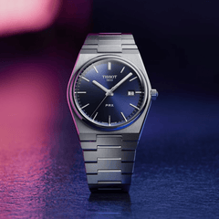 Tissot PRX Slim Blue Dial Stainless Steel Men's Watch T1374101104100
