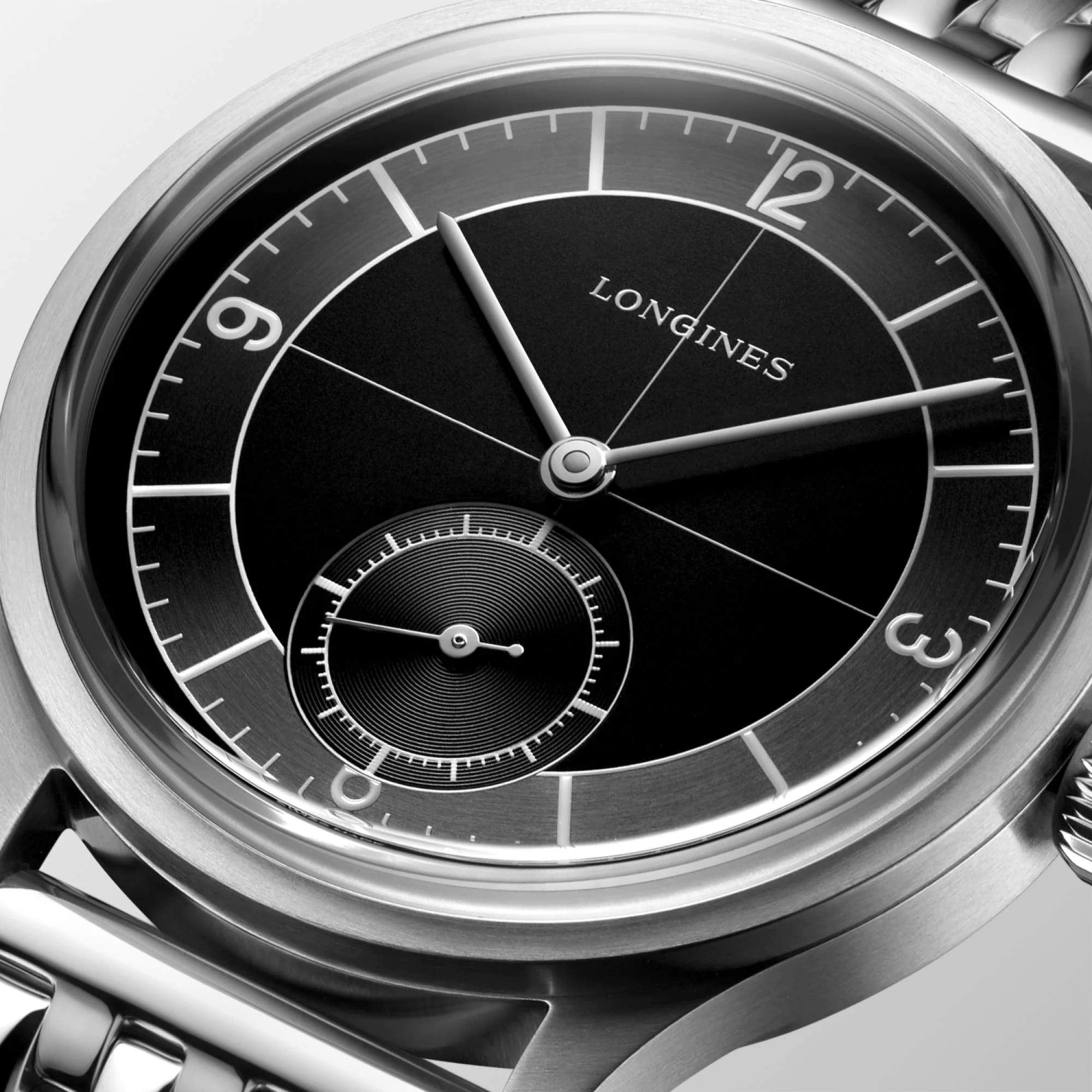 Longines Heritage Classic Sector Dial Stainless Steel Men's Watch L28284536