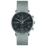 Junghans Form C Chronoscope 40mm Quartz Mesh Band Men's Watch 041/4877.44