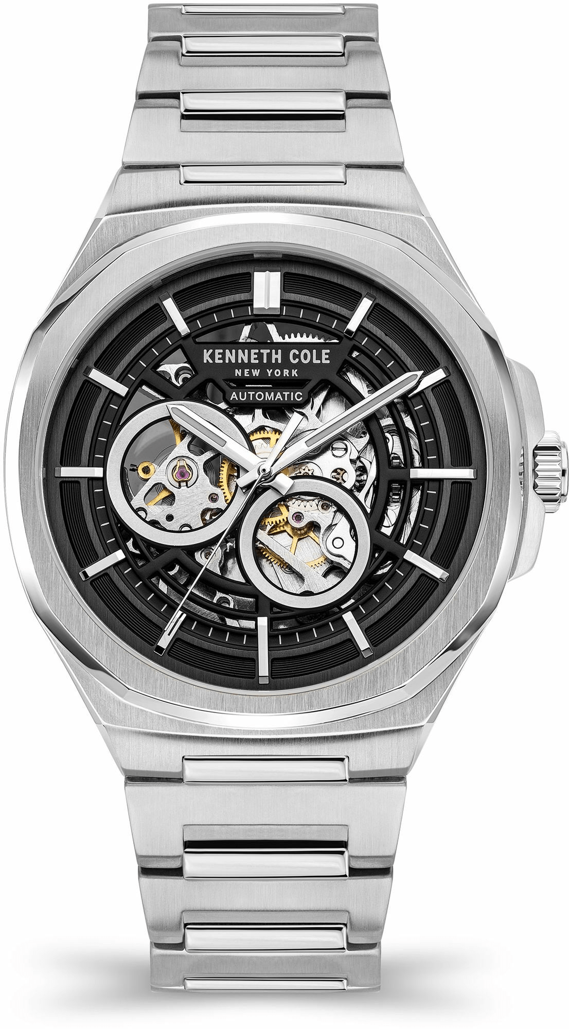 Kenneth Cole 43.5mm Skeleton Stainless Steel Men's Watch KCWGL2122301