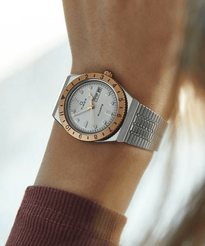 Timex Q 36mm Silver Dial Stainless Steel Bracelet Women's Watch TW2U95600