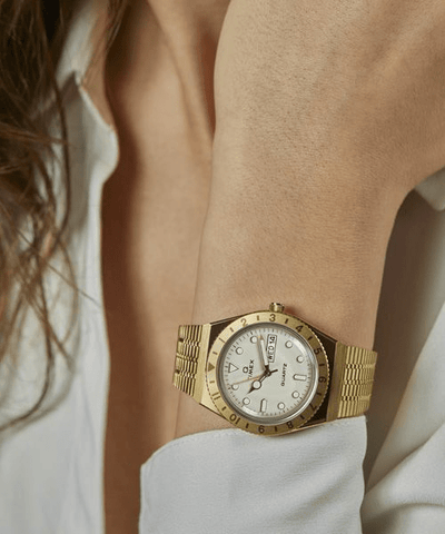 Timex Q 36mm Gold-Tone Stainless Steel Bracelet Women's Watch TW2U95800